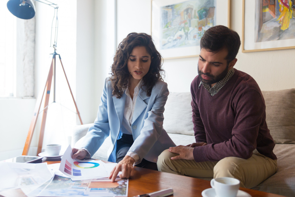 Retired couple planning their future finances